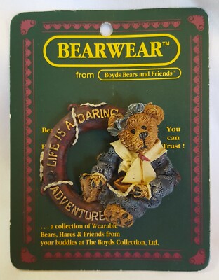 Boyds Bears & Friends Bearware Collection Pin / Brooch #26106 Life is a Daring..