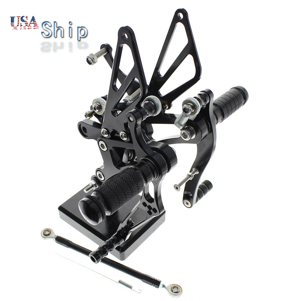 适用于雅马哈 YZF R1 1998 - 2001 2002 2003 黑色数控可调节齿轮脚钉 美国 — 第 4/4 张图片