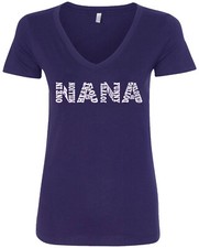 Nana Typography Women's V-Neck T-Shirt Grandma Birthday Gift Idea