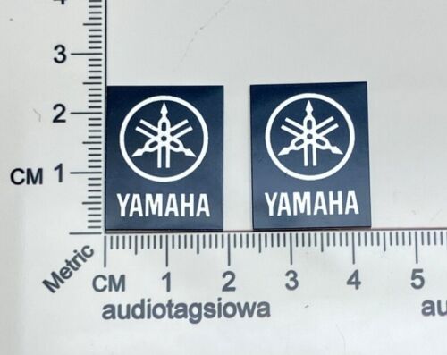 Paire de haut-parleurs badge logo Yamaha aluminium sur mesure 19 mm x 24 mm argent aluminium - Photo 1/5