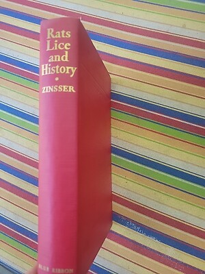 Rats, Lice, & History HC Book Hans Zinsser 1935 Blue Ribbon