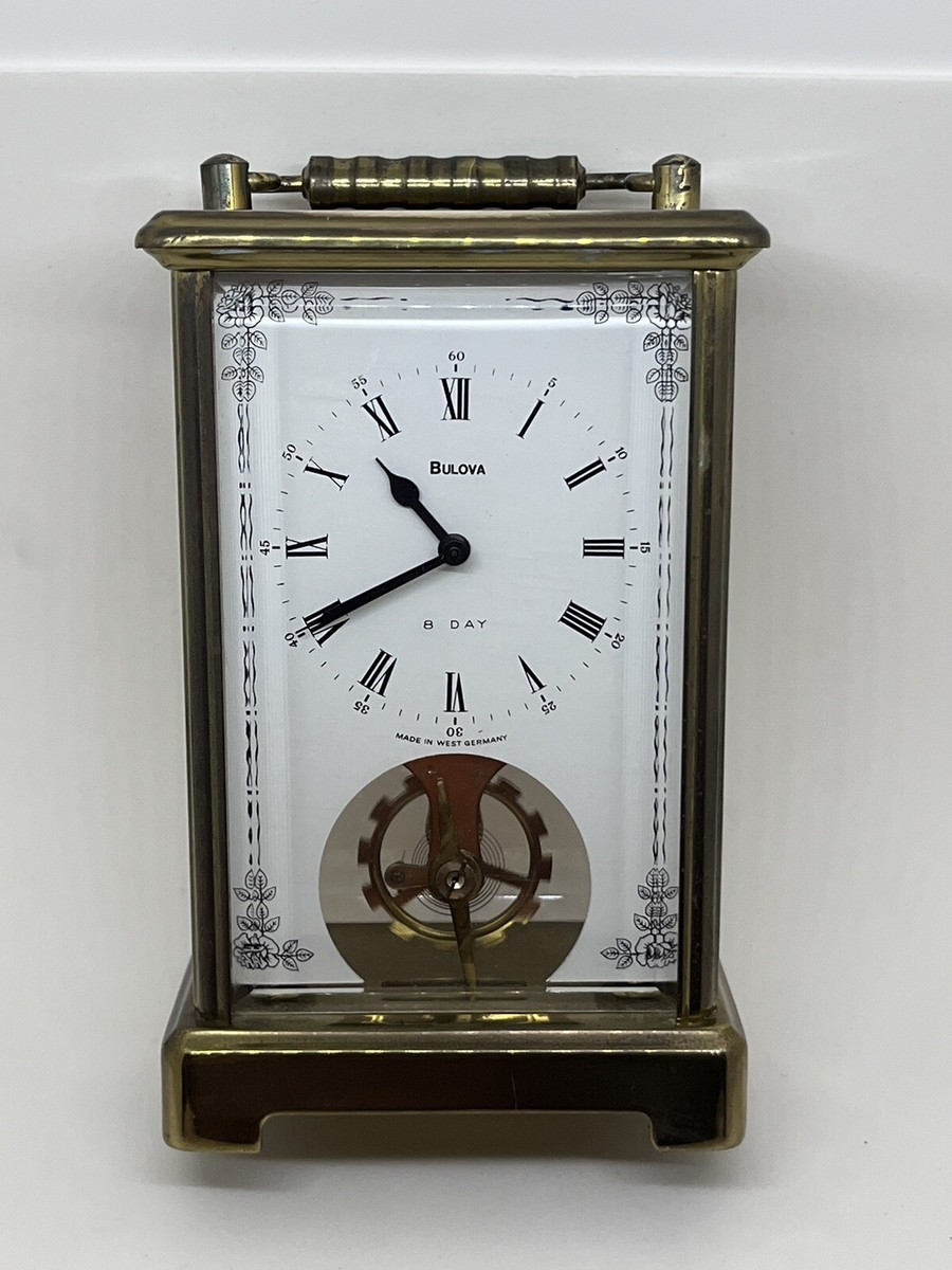 Vintage Bulova 8 Day Clock / Mantel Clock Made In W. Germany | eBay