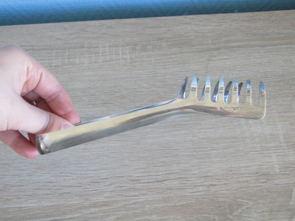 Pinzetta Di Servizio Metallo Argentato Christofle Modello Uni Spaghetti,Insalata - Immagine 4 di 4