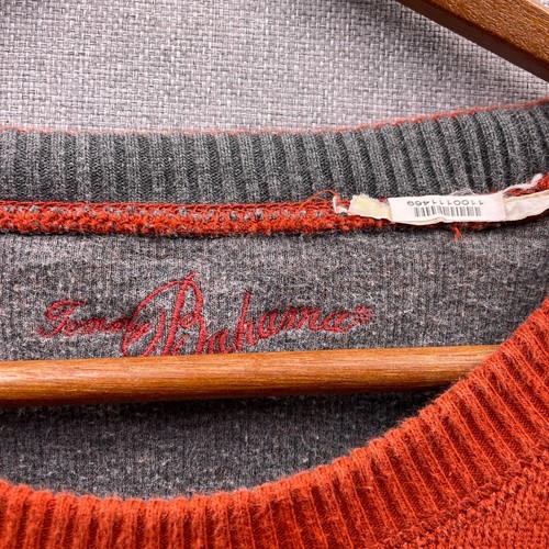 Tommy Bahama Burnt Orange Reversible Grey Adult XL Crewneck Sweatshirt Mens - Bild 3 von 12