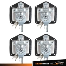 4 x T-handle Tool Box Lock RV Door Latch Stainless Steel Polished w/ 2 Keys