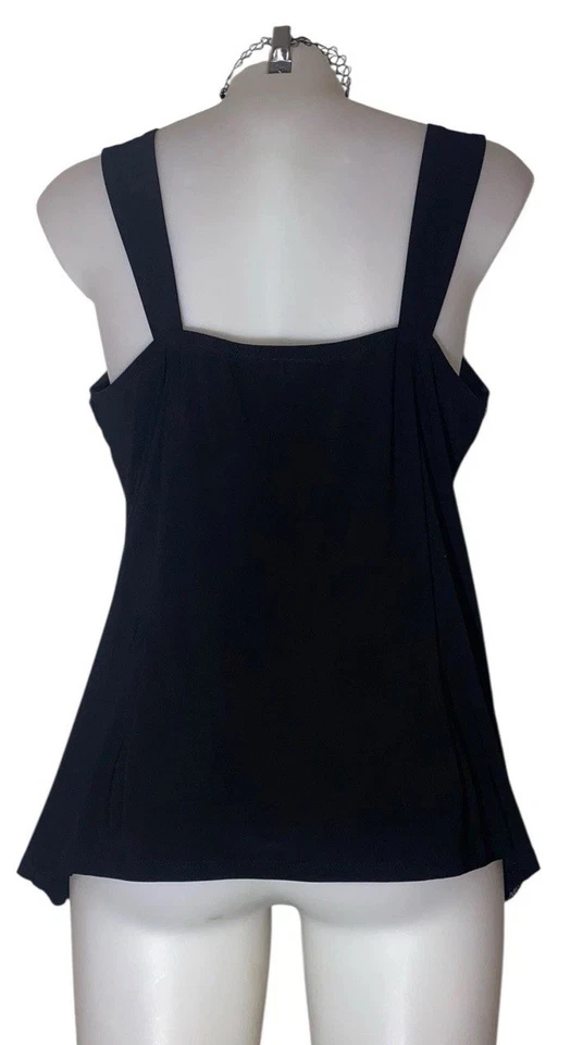 Top coqueta caprichoso elástico floral negro Y2K años 90 para mujer talla 1X Foto 2 de 4