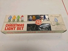 VTG GE Christmas Multiple 10 Light Set W/Original Box Excellent Condition 1960'S