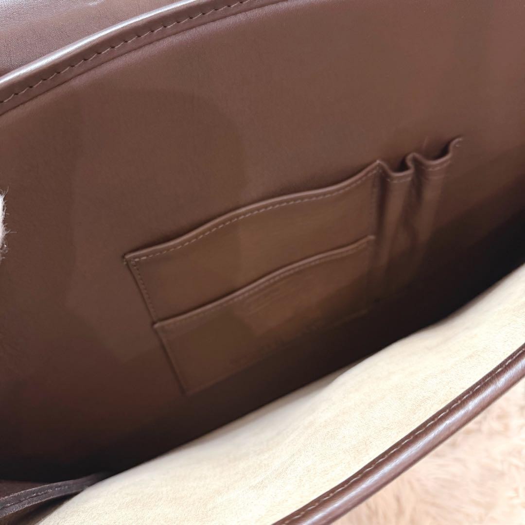 Coach Vintage Leather Briefcase 2WAY A4 Brown Dial Lock Business