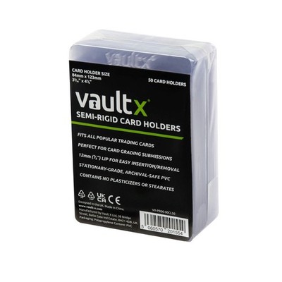 Vault X Semi-Rigid Trading Card Holders Hard Sleeves for Grading TCG 50er Pack