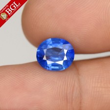 BGL CERTIFIED 3.10ct Oval Natural Violetish Blue Sapphire - Unheated, Burma