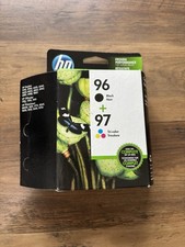 HP 96 BLACK  97 TRI-COLOR INK CARTRIDGE COMBO TWO PACK GENUINE EXP 2016