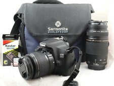 Canon EOS 2000D Rebel T7 24.1MP 18-55MM 75-300MM f/3.5-5.6 DSLR 16 GB WIFI