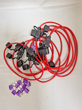 10 x In Line Blade Fuse Holder Sealed Cap and Lead - 10 x 3A Mini Fuses included