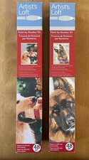 2 Artist  s Loft Paint by Number Kits German Shepherd  Golden Retriever Dog Kit