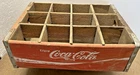 Vintage Red Coca Cola Wood Crate Family Size 12 Divided Coke