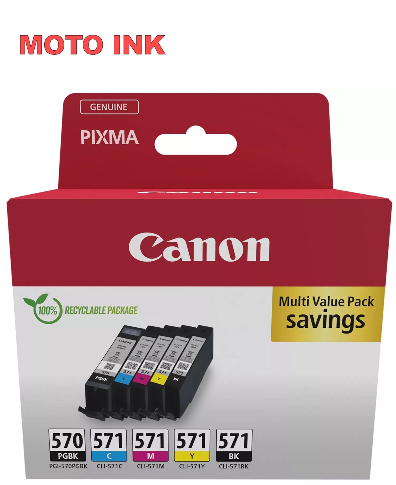 Canon PGI-570 / CLI-571 printer Ink Cartridges, Pack of 5 for Pixma TS6051