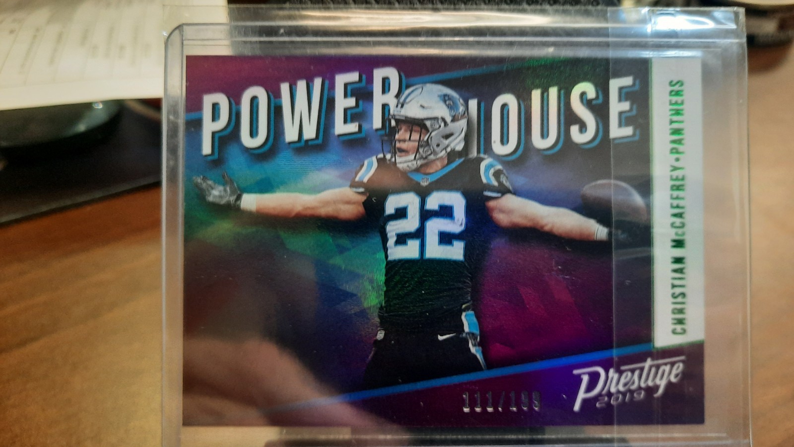 2019 Panini Prestige PowerHouse Christian McCaffrey /199 #PH-CM Xtra Points (CC)