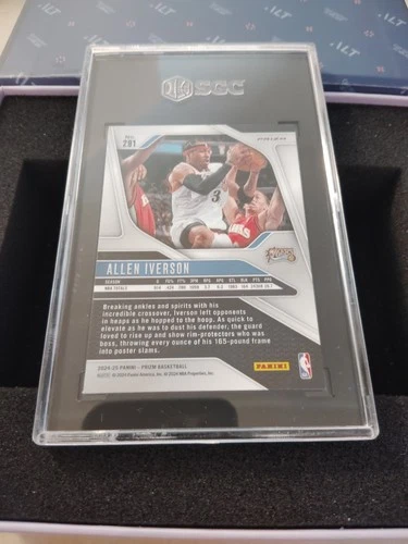 2024-25 panini prizm basketball 291 allen iverson Red White Blue Prizm SGC 10... - Picture 4 of 4