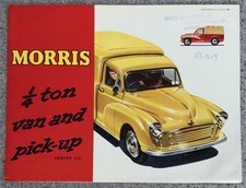 MORRIS ¼ Ton Van & Pickup Series III Sales Brochure Jul 1958 #H&E 5880
