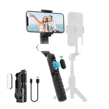 Selfie Stick with Light for Smartphone, Gimbal Stabilizer with Remote, Retrac...