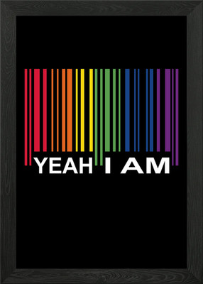 Yeah I Am Barcode Framed Wall Art Poster Canvas Print Picture