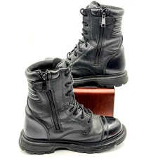 Thorogood Unisex Black Leather Boots Sz Mens 7M Womens 9M Slip Resistant V300 GS