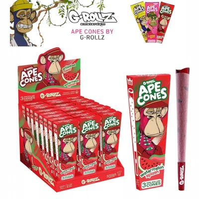 G- ROLLZ G-Rollz Ape Cones Rolling Papers Pop Activated – Mango, Banana, Gum, Pineapple,