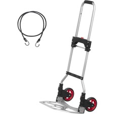 Dolly Cart Folding Hand Truck and Dolly,Steel Portable Cart Telescoping Handle