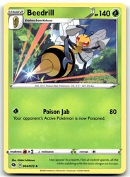 Beedrill 004/073 Champion's Path Uncommon Pokemon Card