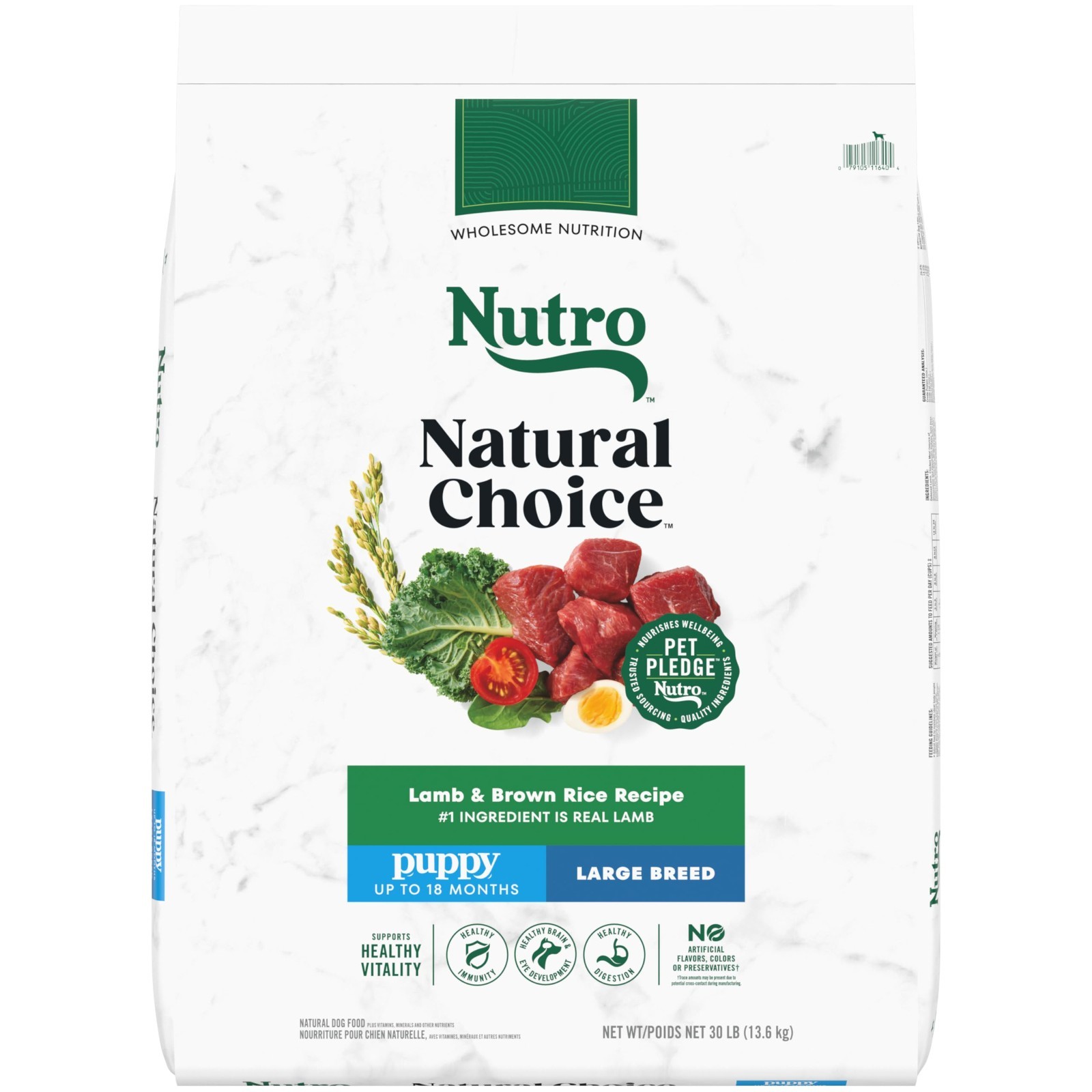 Nutro Natural Choice Large Breed Puppy Dry Dog Food, Lamb & Brown Rice, 30lb