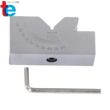 Adjustable 0-60° Precision Angle V Block 3"x1"x1-1/4" Milling Gauge Tool
