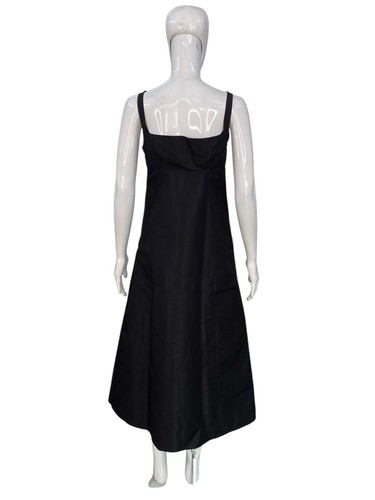 Doen Femmes Celina Heirloom Noir sans Manche Soie Trapèze Midi Robe TAILLE XS - Photo 8 sur 14