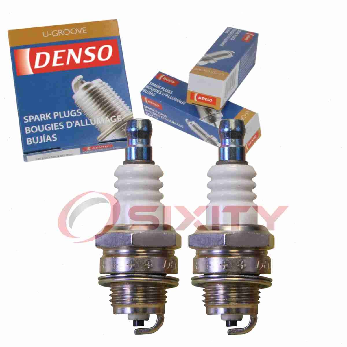 2 pc DENSO 6043 Standard U-Groove Spark Plugs for W22MPR-U 6761 4626 1195 ex