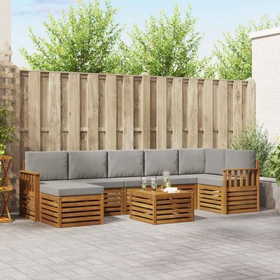 Sofagarnituren Massivholz Akazie Outdoor-Sofa Ecksofa gartenmöbel vidaXL