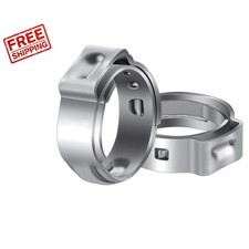 Reliable 50 Pack Stainless Steel 1 Inch PEX Cinch Clamps for All Plumbing Needs