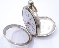 L.U.C Chopard Silver 800 50.5mm Key Mechanical Pocket Watch LUC Vintage
