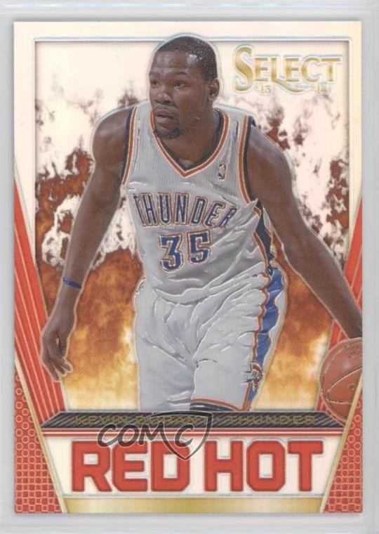 2013-14 Panini Select Red Hot Silver Prizm 14/25 Kevin Durant #13 rf2