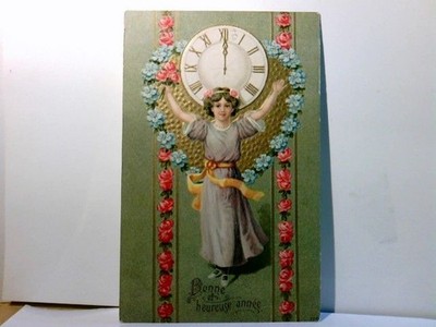 Nostalgie / Vintage. Bonne et heureuse année / Glückliches neues Jahr. Alte Ansi