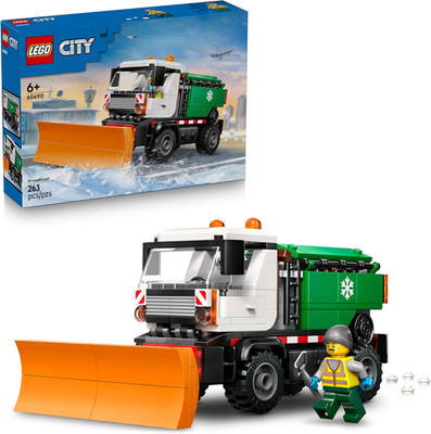 LEGO City Schneepflug - Spielzeug Set Mit Minifigur, Werkzeugen Und Streufunktio