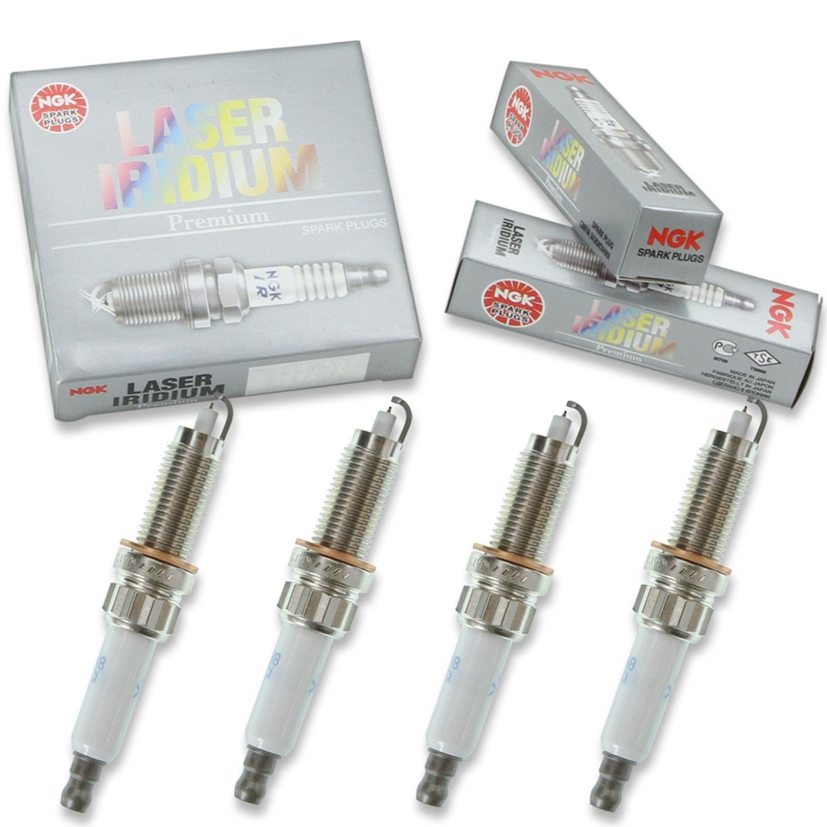 4 pc NGK 1555 SIZKBR8A8HS Laser Iridium Spark Plugs for 12 12 0 038 507 gm