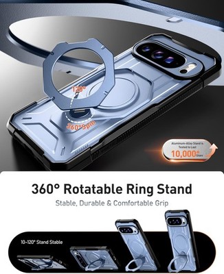 For Pixel 10 Pro XL Case Poetic Magnetic Ring Kickstand MagSafe Cover Sky Blue