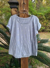 A.N.A. A New Approach T Shirt Crew Neck Top Women's - Size XL Gray