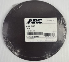 ARC ABRASIVES 8" Dia PSA Disc: 120 Grit, Aluminum Oxide - 55 pcs