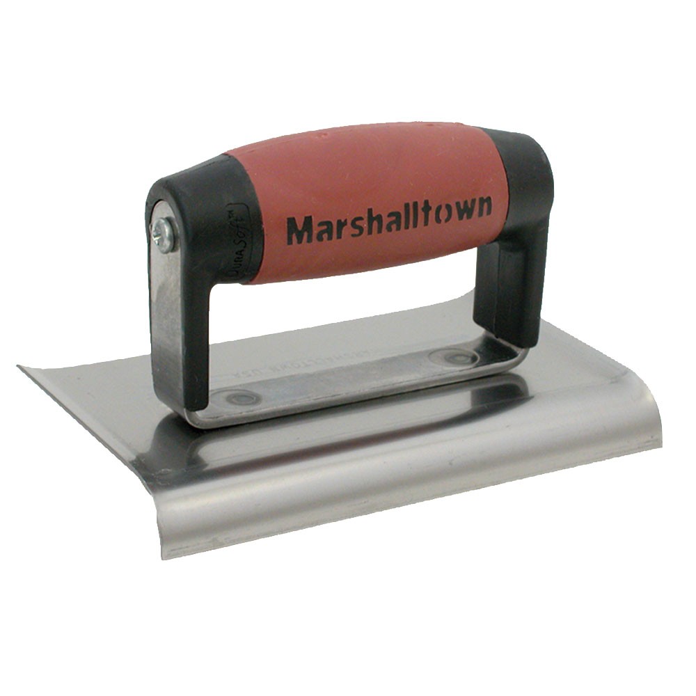 Marshalltown Cement Edger Curved End DuraSoft Handle 6 x 3in