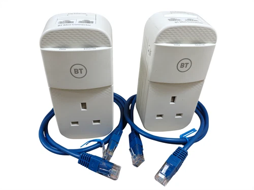 BT Mini Connector v2 Powerline Adapter Kit 1Gbps with Passthrough Socket