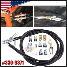 330-9371 Universal Rear Parking Brake Emergency E-Brake Cable Kit Black