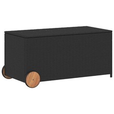 Image of Garden Storage Box Bench Container Chest Shed Blanket Box Poly Rattan vidaXL