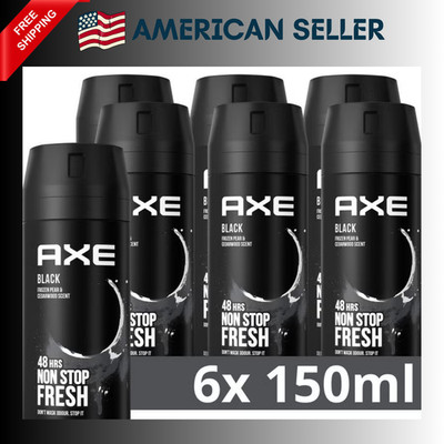 AXE DEODORANT SPRAY 150 ML BLACK 6 PACK