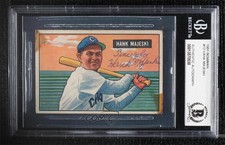 BAS 1951 Bowman Hank Majeski #12 BGS Authentic Auto ow6