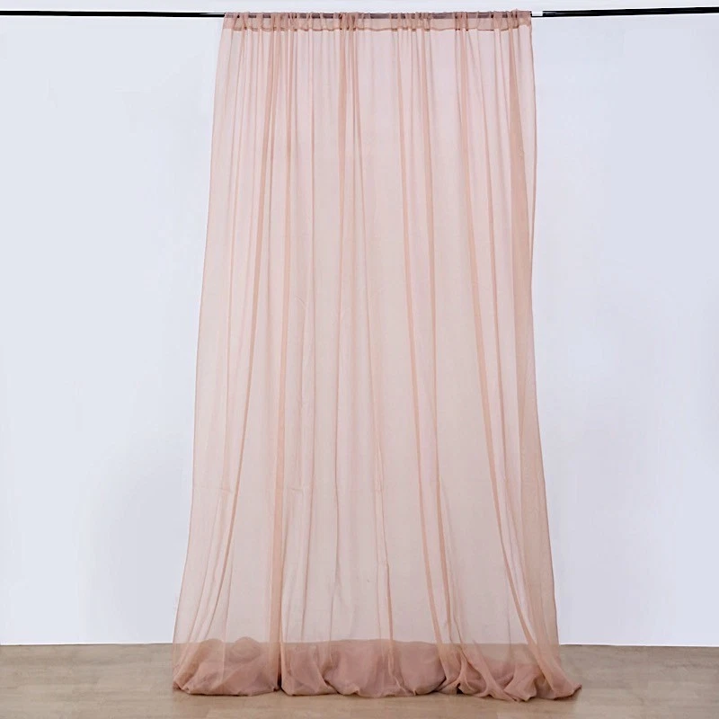 Cortina de techo transparente profesional Dusty Rose 10 x 30 pies cortinas fiesta Foto 2 de 4